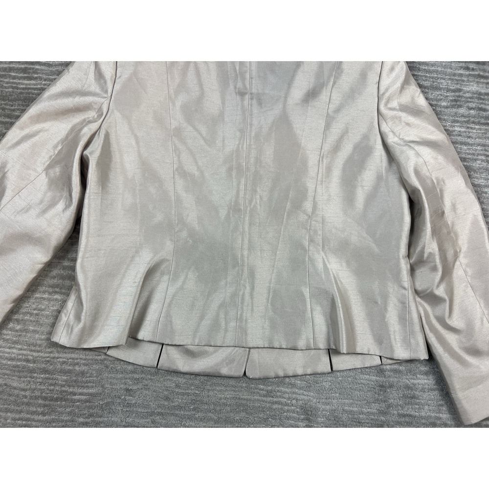 Le Suit Jacket Womens 16 Beige‎ Button Front Lined Polyester Career - Picture 10 of 14